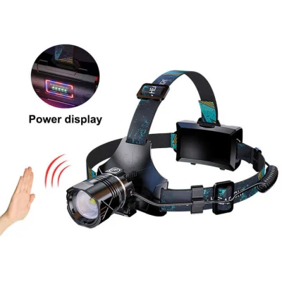Linterna de alto brillo con cabezal USB recargable Zoom LED Headlamps para camping Con inducción