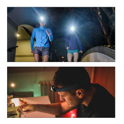 Resistente al agua recargables USB manos libres al aire libre del sensor de onda de los faros LED