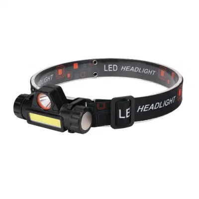 Camping Venta caliente la cabeza de emergencia de la luz de linterna LED linterna cabeza de mazorca portátil resistente al agua de la luz de faro de LED de 800mAh recargable 18650 faros LED USB