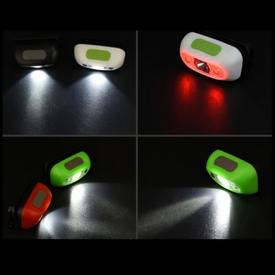 Rojo Advertencia linterna recargable de cabeza intermitente lámpara exterior impermeable Camping Faro 3,7V 1200mAh Caza Faro LED de emergencia