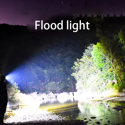 Iluminación para exteriores LED Iluminación fuerte carga USB Super resistencia Faro de sensor de zoom de luz fuerte montado en la cabeza
