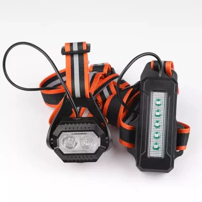 5% de descuento de alta potencia portátil 18650 Luz de advertencia Pesca de camping Lámpara de pecho impermeable linterna USB recargable