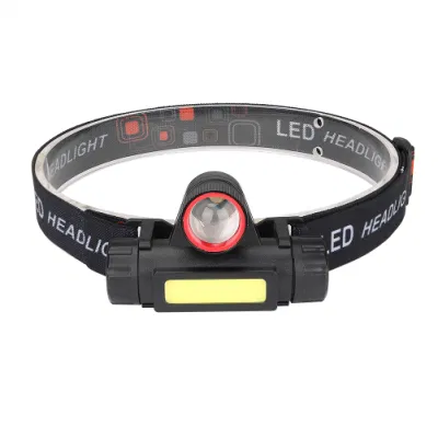 Camping Venta caliente la cabeza de emergencia de la luz de linterna LED linterna cabeza de mazorca portátil resistente al agua de la luz de faro de LED de 800mAh recargable 18650 faros LED USB