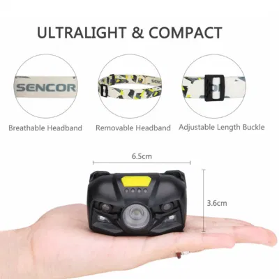 Linterna LED recargable sensor de movimiento inducción brillante cabeza industrial Troch Luz de Seguridad Luz Roja para Camping al aire libre Senderismo Pesca LED Faro