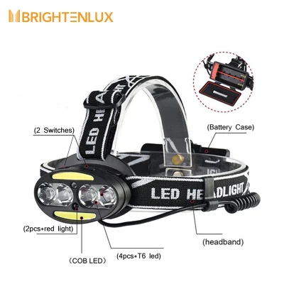 Mayorista de fábrica OEM Brightenlux CE RoHS ABS resistente al agua recargables USB recargable faros LED impermeable