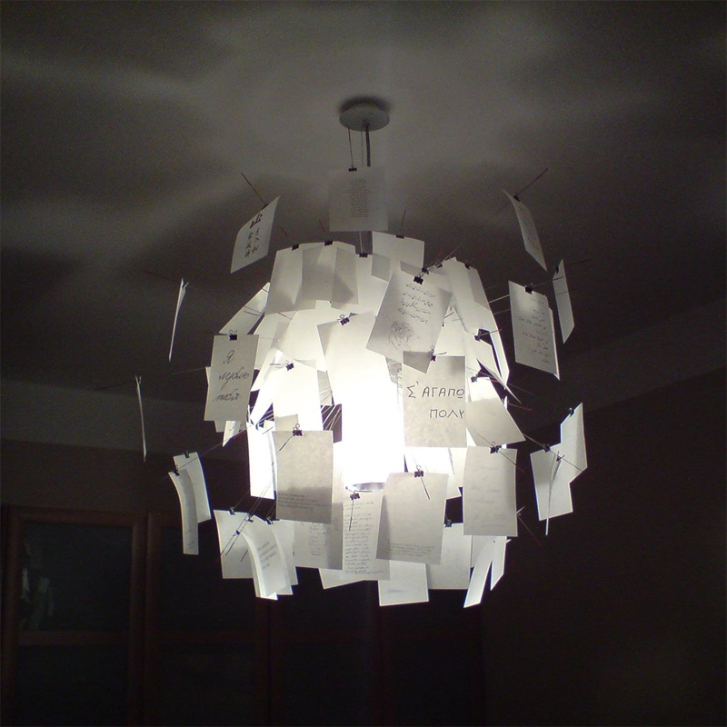 Paper Chandelier Replica Designer Light Living Room Dining Room Zettel Chandelier (WH-MI-381)