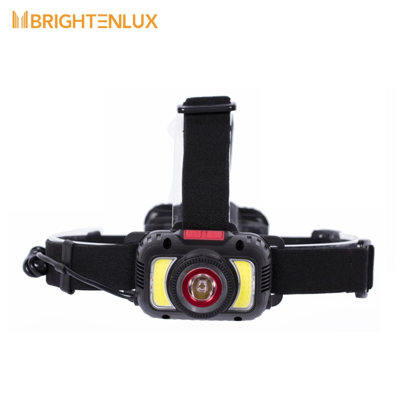 Brightenlux Wholesale New AA COB LED T6 Moving Running Powerful Hunting USB Rechargeable LED Head Torch Light