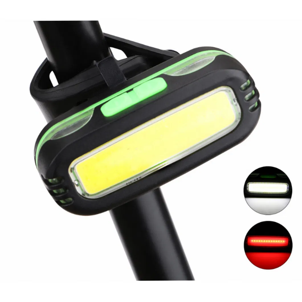 Ultra Bright Bike Lights, 3W COB Cycling Lights 2AAA Battery Bicycle Tail Light, 7 Light Modes, High Intensity Rear LED Headlamp for All Bikes, Helmet, Outdoor