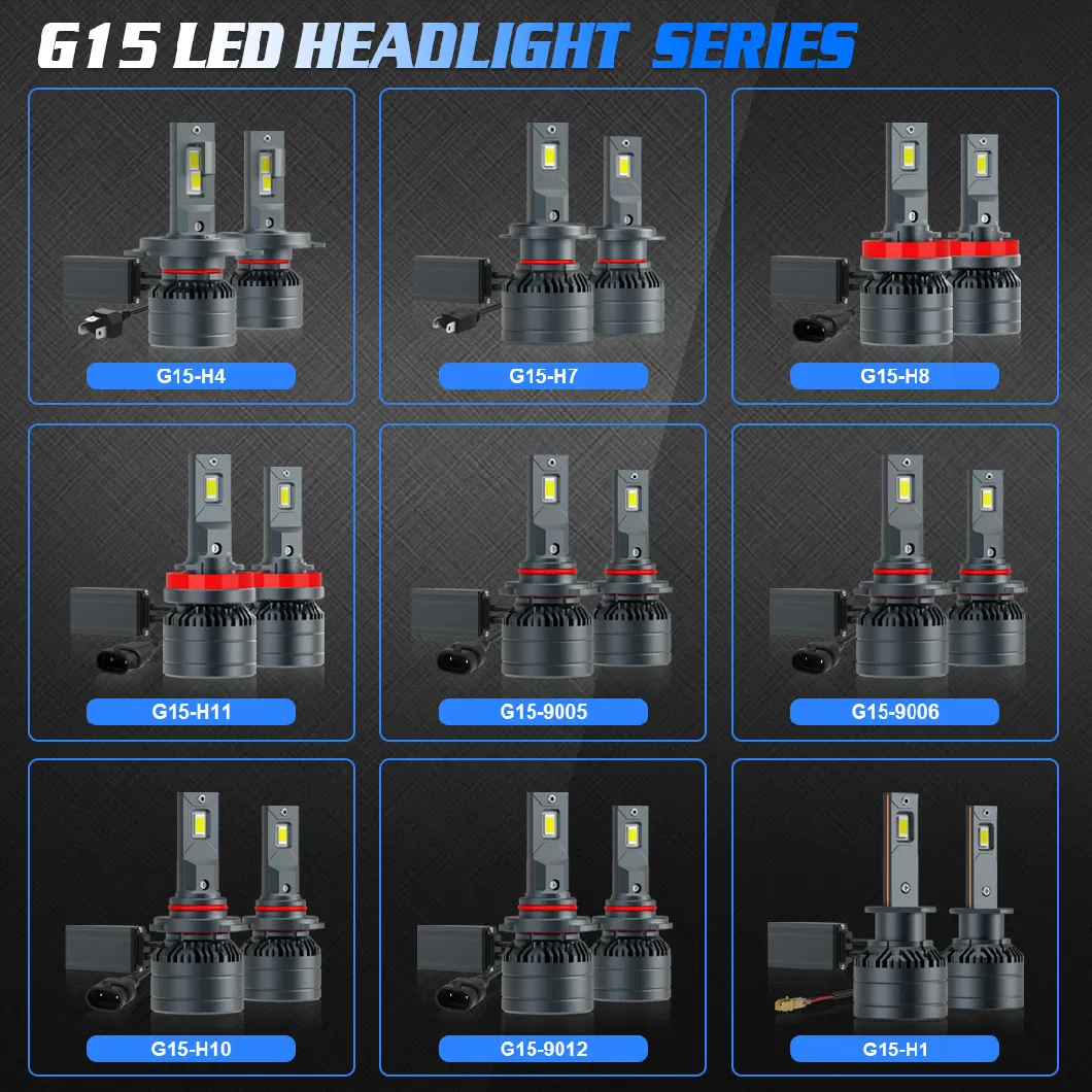 G-View New Design G15 Car LED Waterproof IP65 H7/H11/9005/9006 6000k LED Headlight