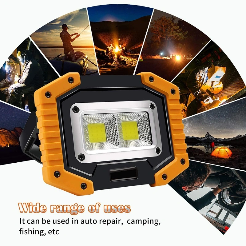 New Outdoor Camping Powerful COB LED Work Light Waterproof Searchlight Portable USB Rechargeable Work Lamp Flashlight Hand Emergency Light