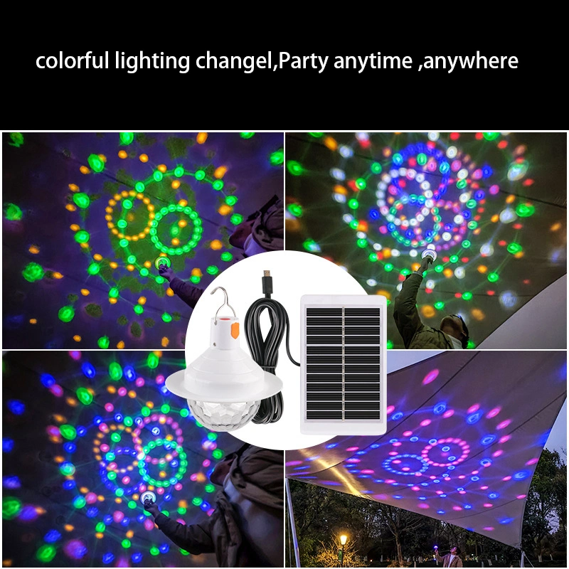Solar USB Charging Colorful Magic Ball Light Camping Birthday Party Atmosphere Lights