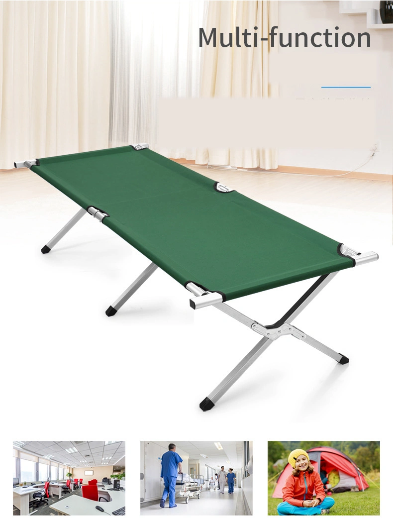 Aluminum Alloy Outdoor Folding Camping Bed Tactical Outdoor Folding Lightweight Ultra-Light Ultra-Wide Folding Bed