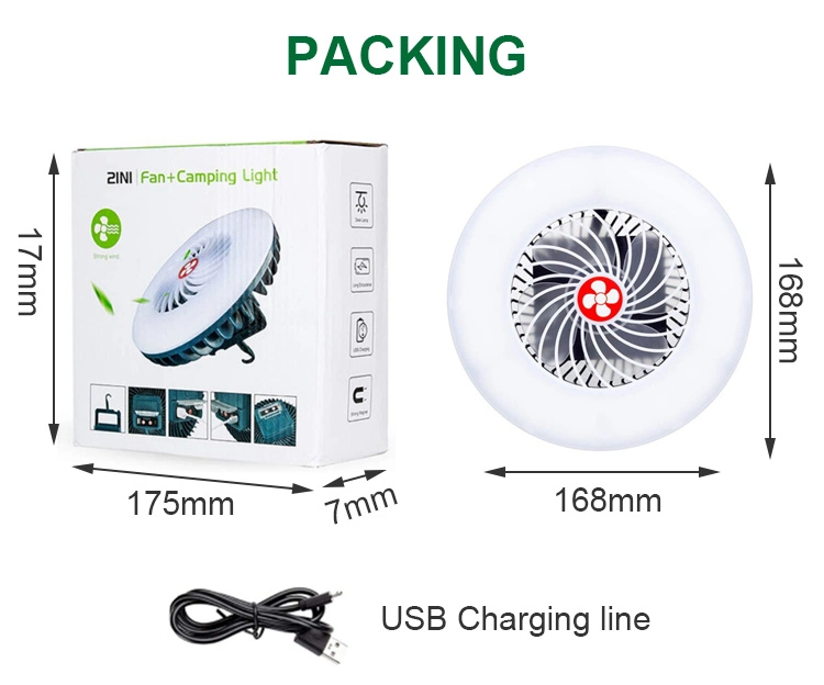 Goldmore2 Power Bank Waterproof Tent Rechargeable Camping Fan LED Light