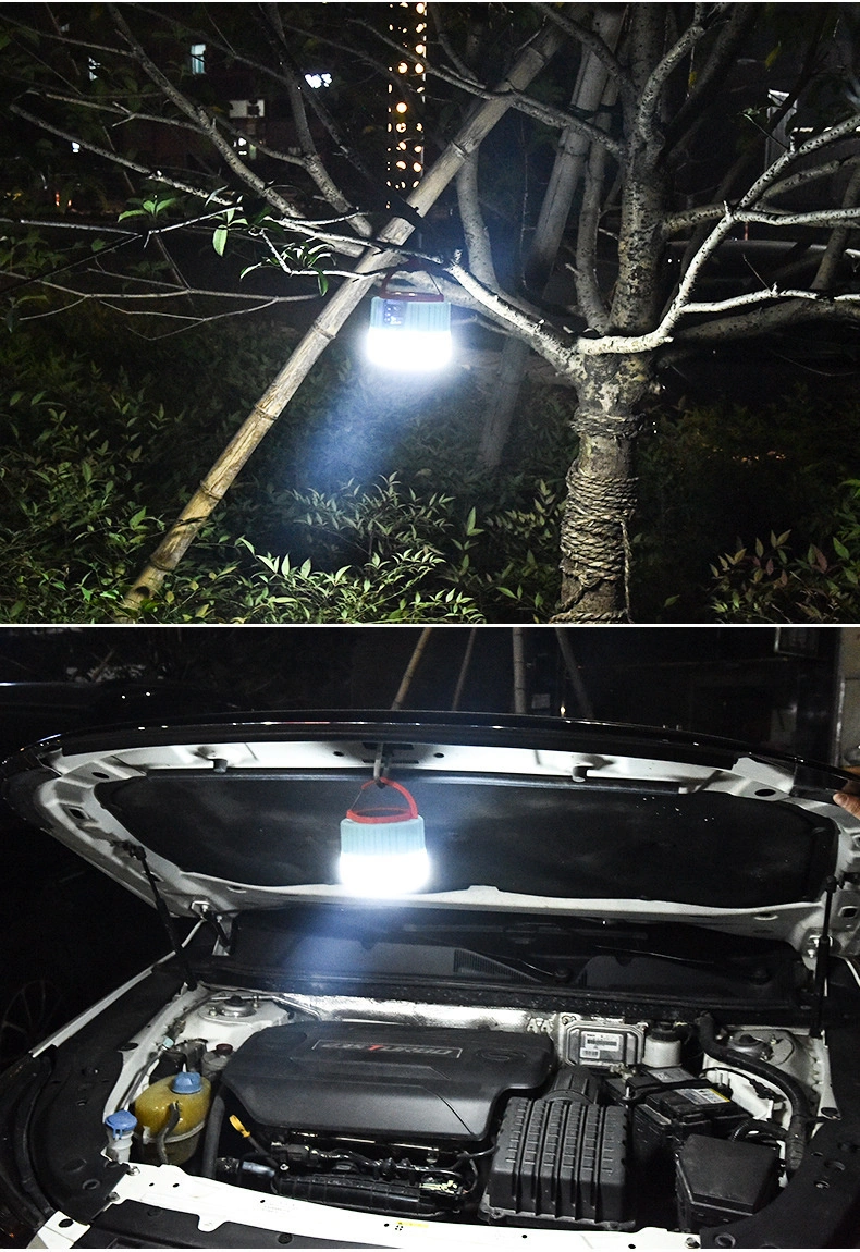 Portable LED Camping Outdoor Solaire Rechargeable Multifunction Emergency LED Solar Camping Lamp Light