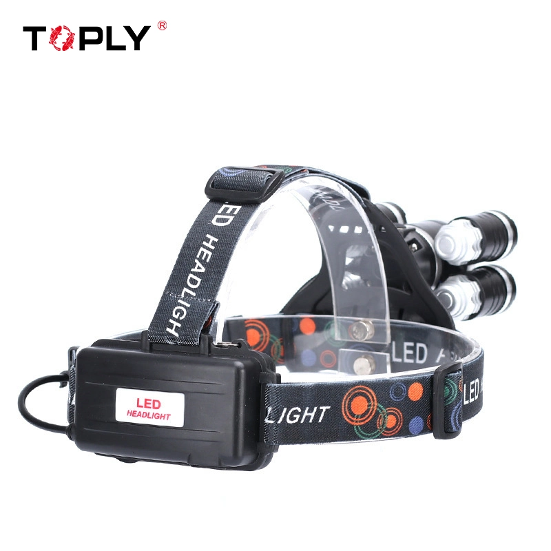 Outdoor USB Sensing Prime Focus Five LED Lighting Camping/Fishing Headlights