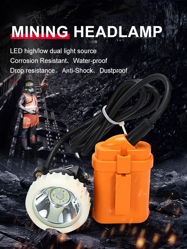 Bozzys Safety LED Coal Mining Emergency Rechargeable Headlamp with Cables for Outdoor