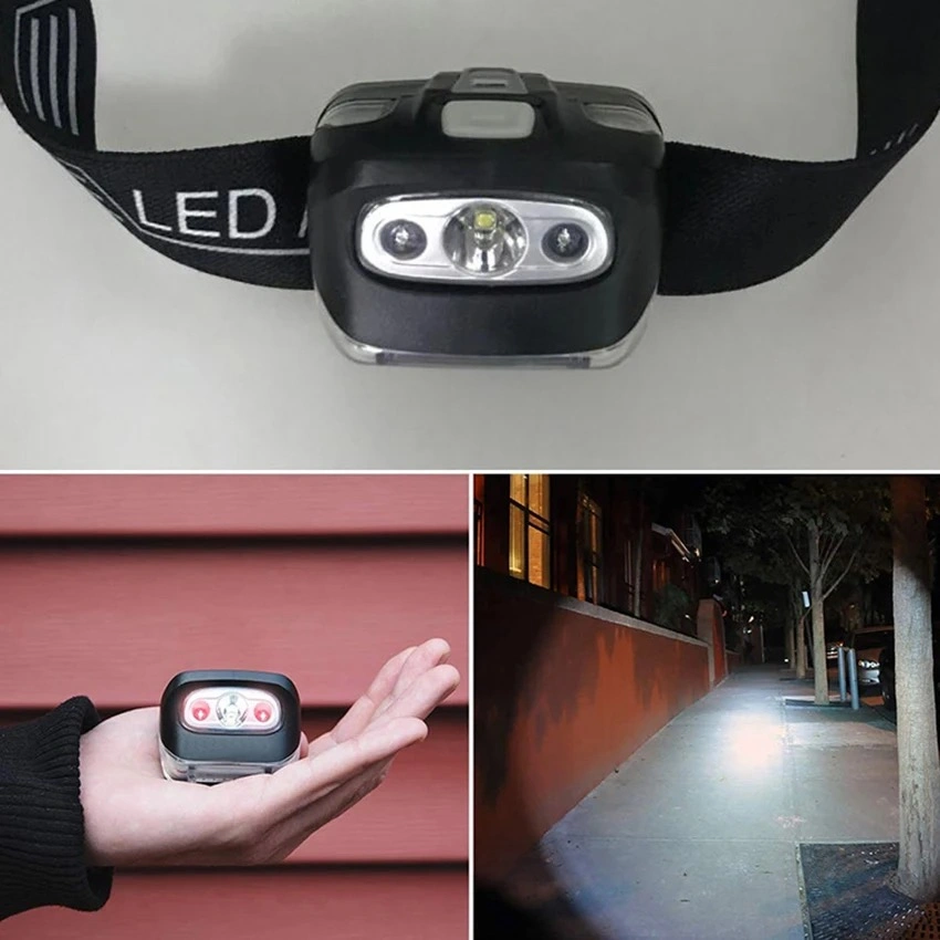Portable Waterproof Hunting Working LED Headlamp with AAA Battery