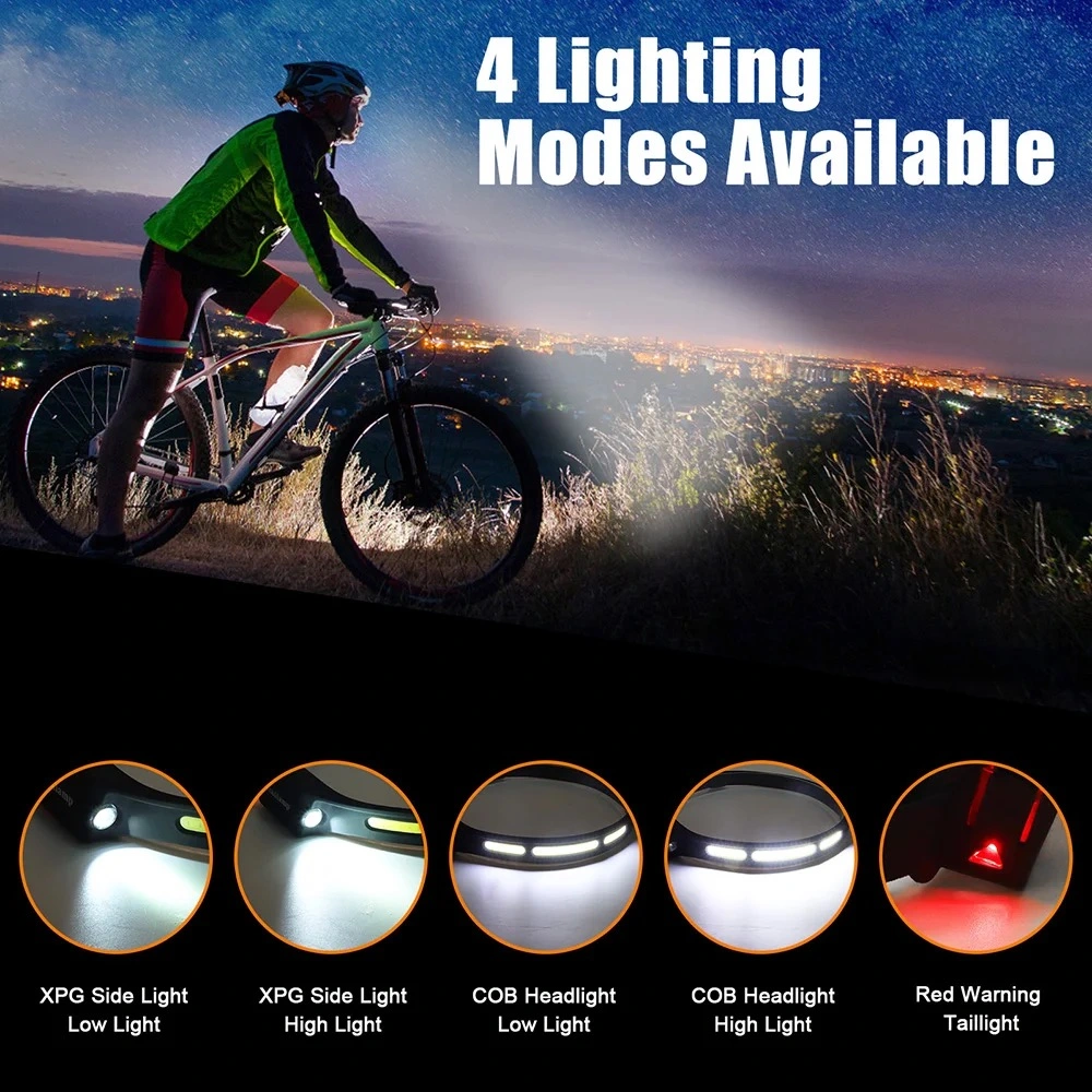 Hot Selling Motion Sensor Camping Running Cycling LED Rechargeable Flashlight Headlamps