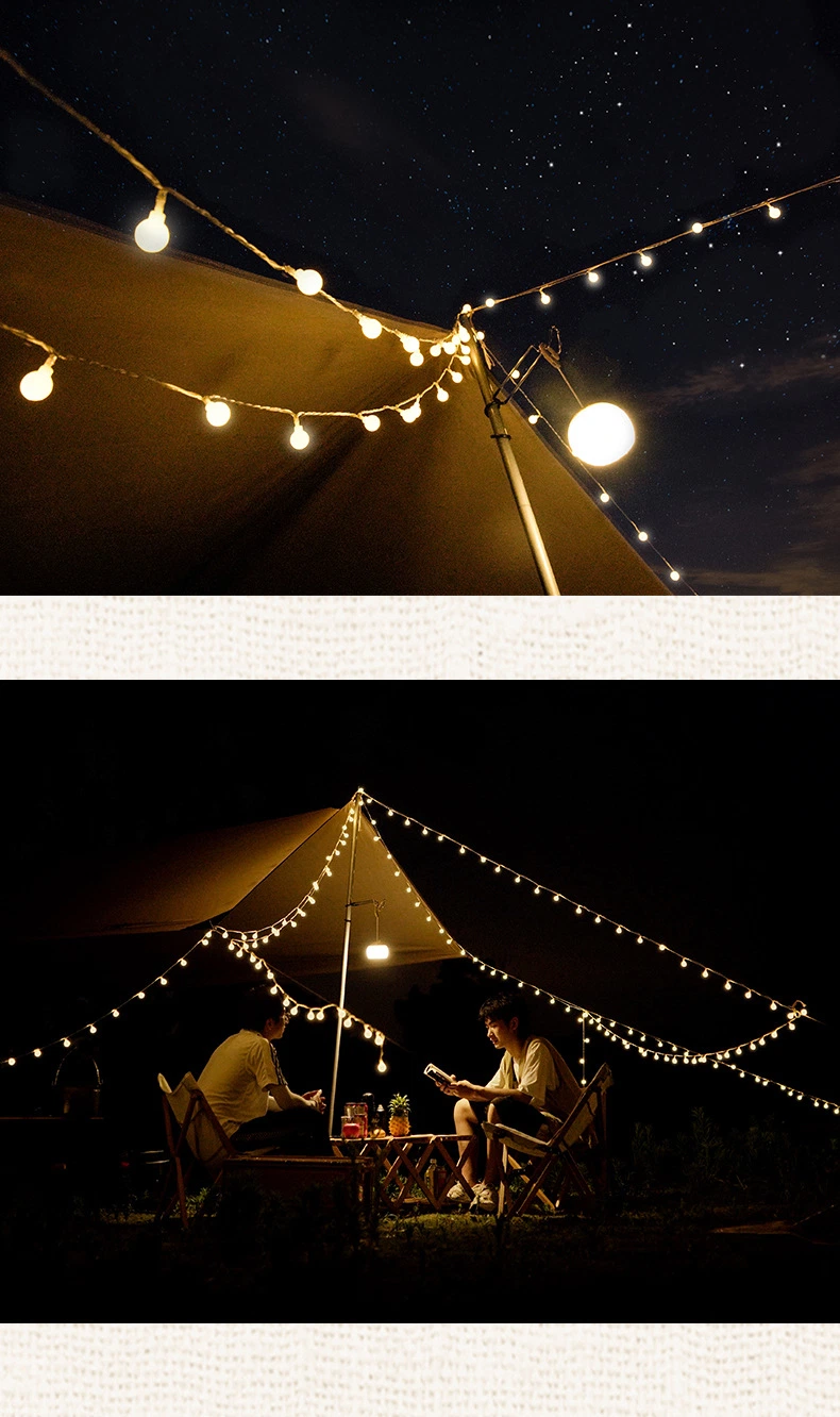 LED Light String Glowing Bubble Wave Waterproof Ball Factory Wholesale Gypsophila Camping Tent Outdoor Atmosphere Light String