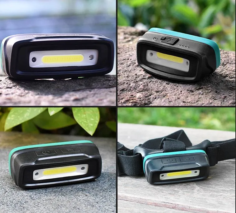 Outdoor Portable Adjustable Headband Head Torch Lamp Detachable Design Headlight Rechargeable 3W COB 280lumen LED Sensor Headlamp