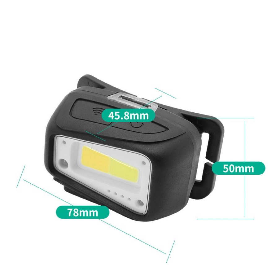 4000K 7000K 2 Color Matching LED Rechargeable Emergency Inspection Headlamp Outdoor Portable Adjustable Head Torch COB LED Headlight