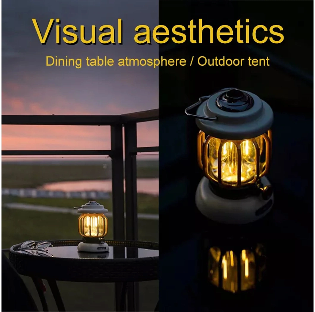 Outdoor Garden Retro Style USB LED Camping Lamp Atmosphere Camp Lights