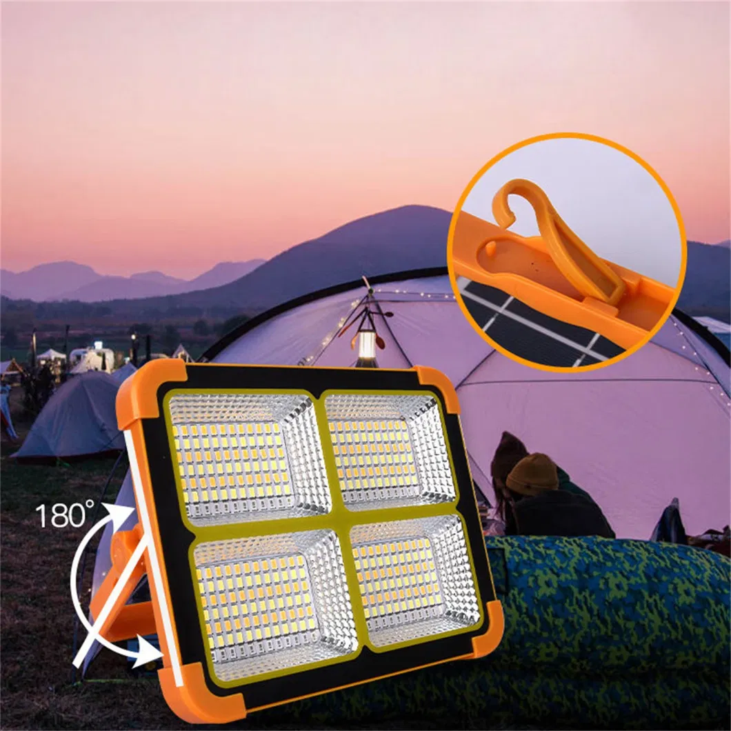 LED Camping Lamp Phone Power Bank Function Outdoor Waterproof Portable Solar Flood Lights