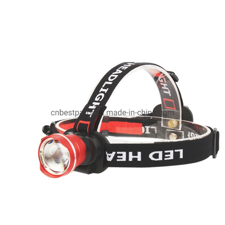 Adjustable High Power Rechargeable Head Lamp Zoomable Design LED Camping Emergency Headlamp with 3 Flashing Mode Outdoor Headlamp