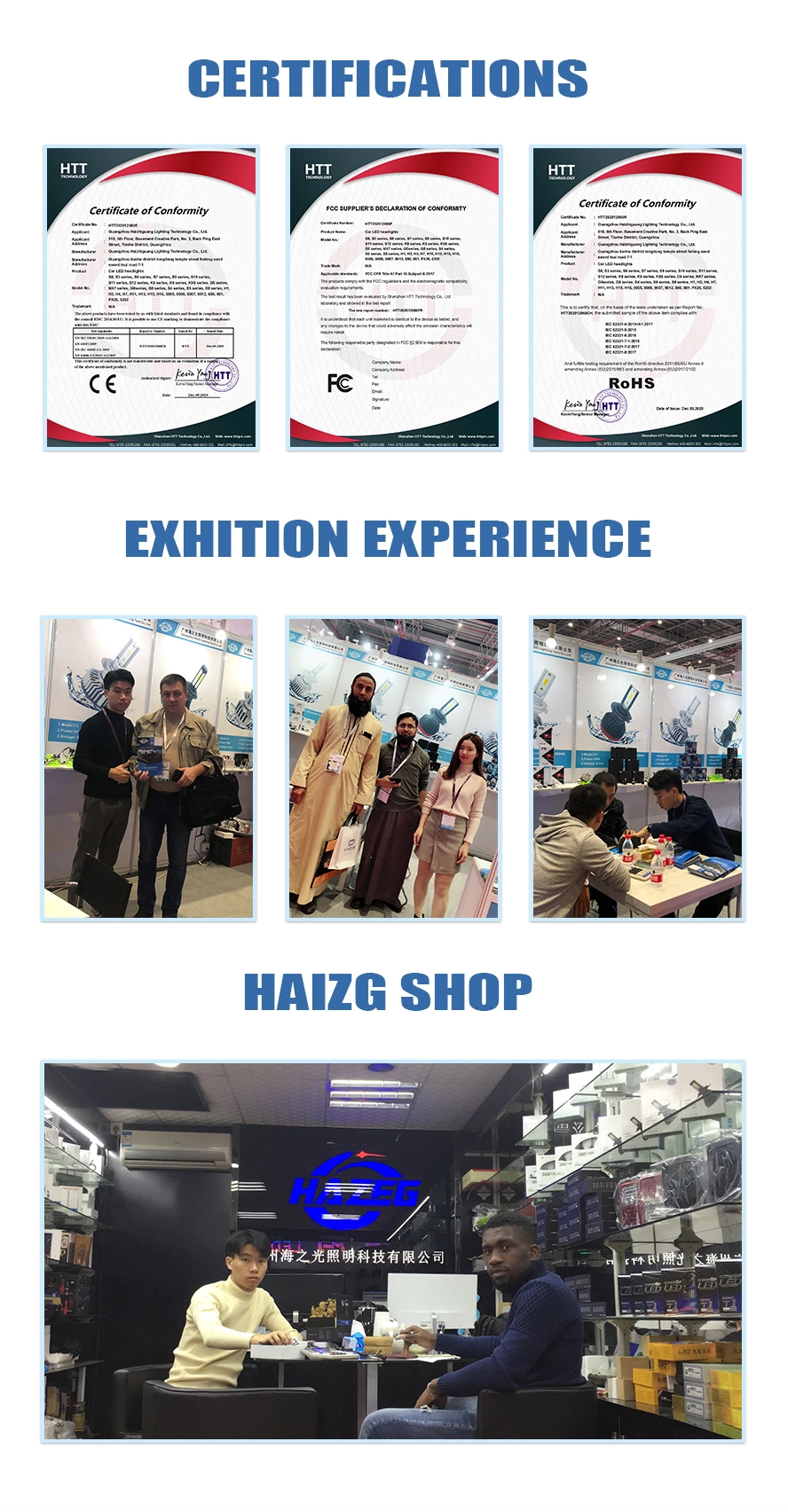 Haizg Customized Logo 200W Car LED Light H11 H4 Auto Headlight