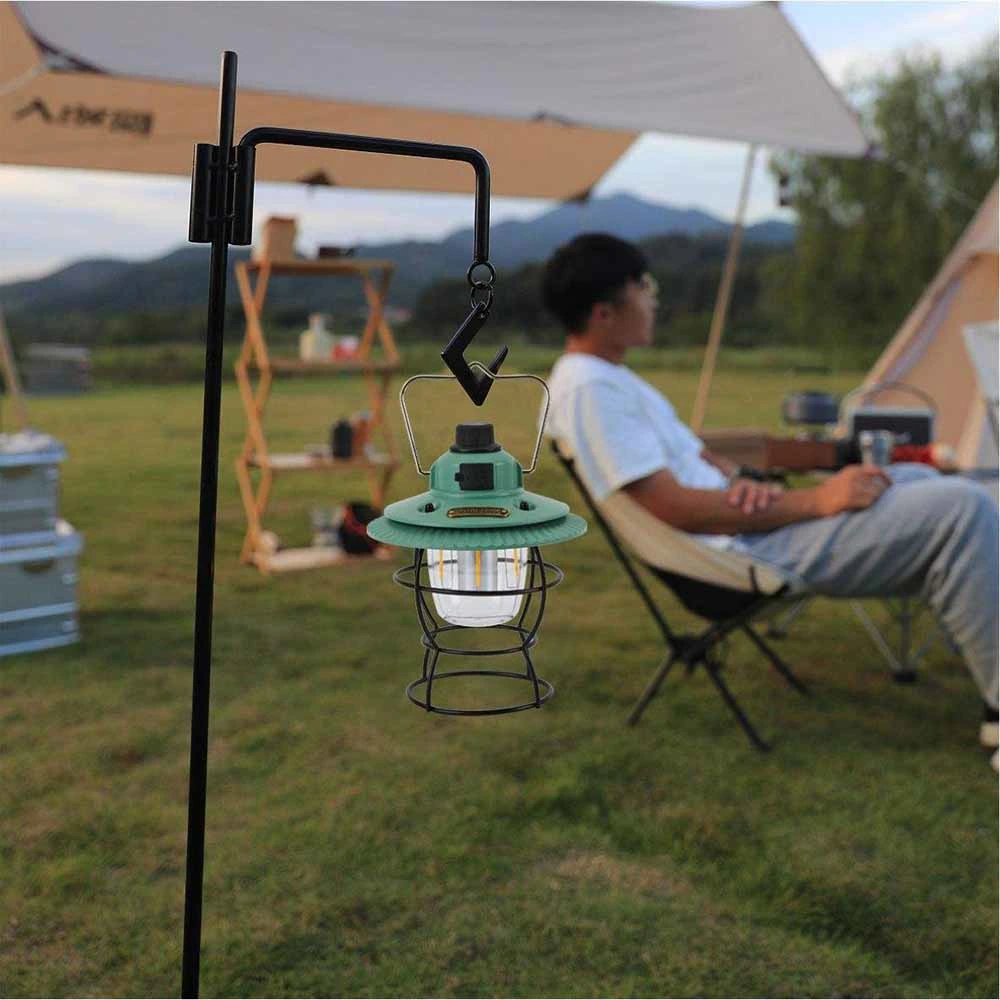 Rechargeable Light Rotating Dimming Tent Lamp LED Vintage Outdoor LED Camp Light