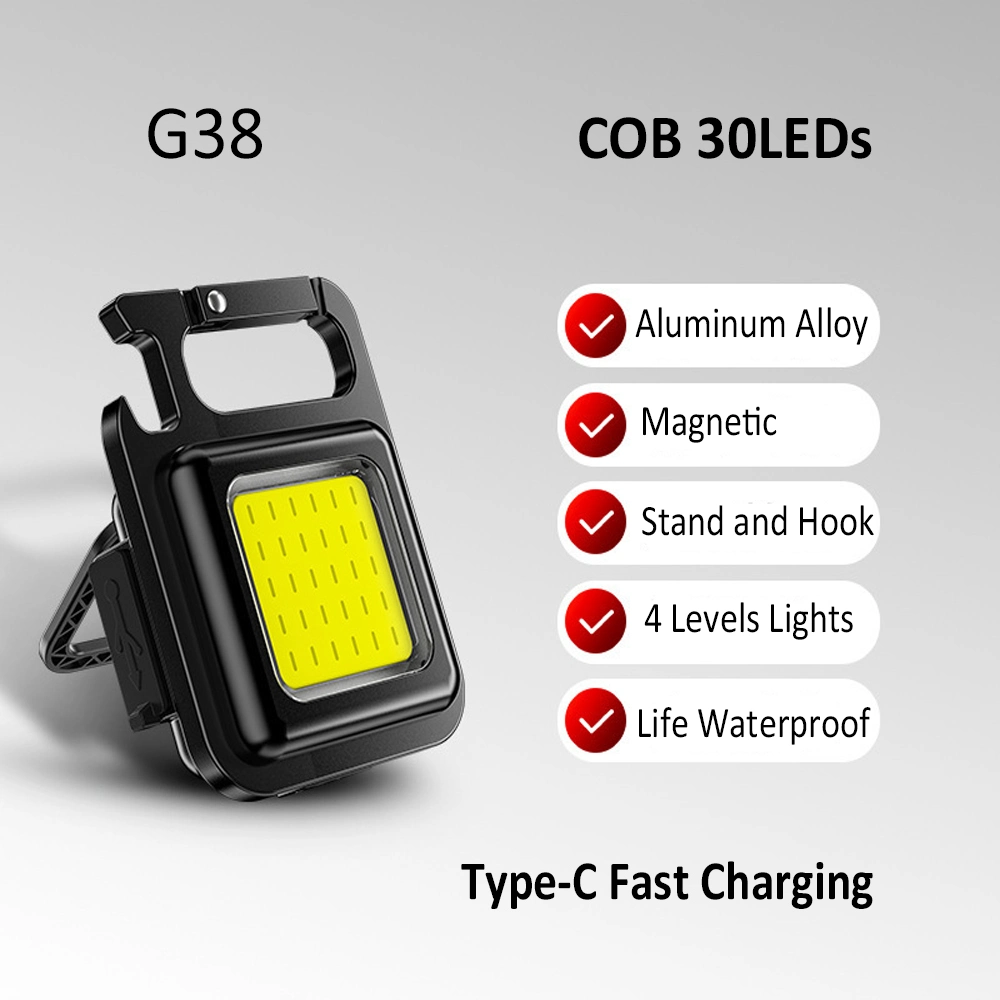 Portable LED Camping Lamp USB Rechargeable Outdoor Pocket COB Light