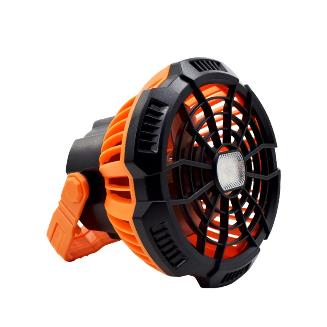 portable Camping Fan for Tents with LED Light Remote Control