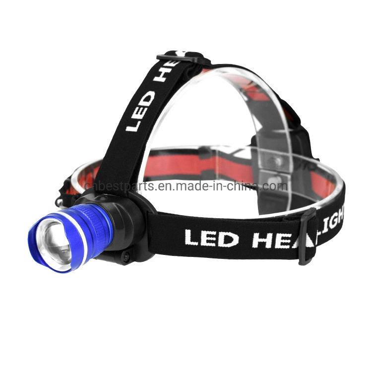 Adjustable High Power Rechargeable Head Lamp Zoomable Design LED Camping Emergency Headlamp with 3 Flashing Mode Outdoor Headlamp