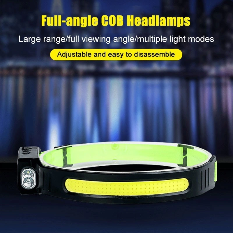 Factory Outdoor USB Rechargeable LED 270 Wide Beam Light Waterproof Head Lamp Smart Sensor Headlight for Camping Fishing