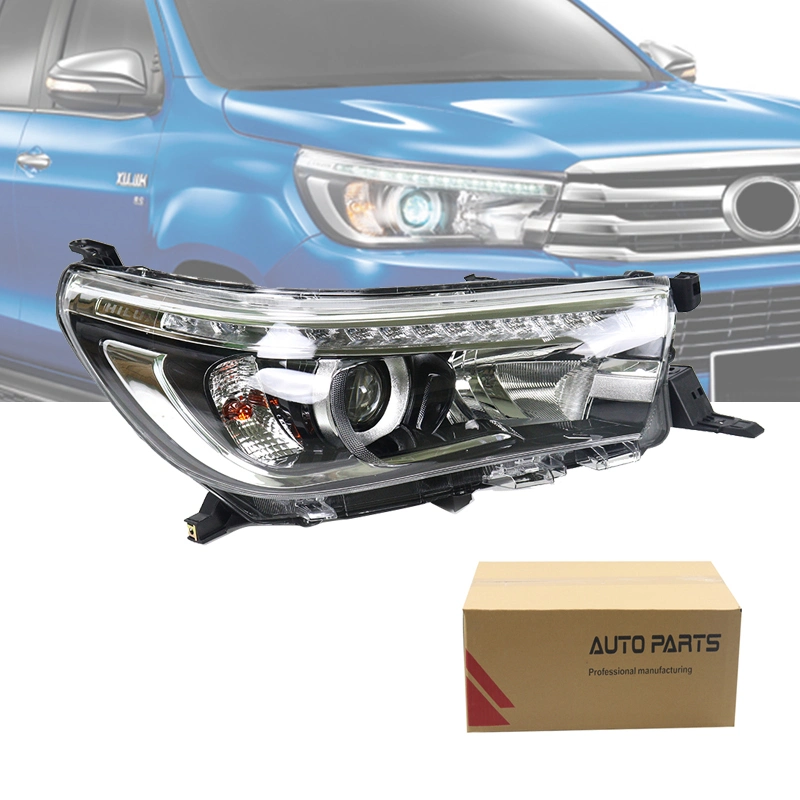 Super Bright Auto Car Accessories White Color LED/HID Headlight with Lens for Toyota Revo 2016