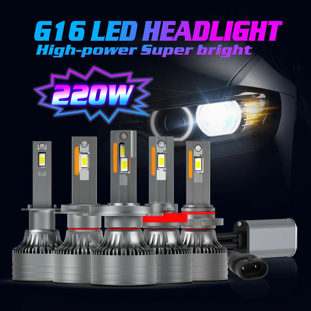 G-View G16 High Power 220W Canbus Double Heat Pipes Car LED Light for Auto Headlight