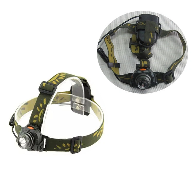 Multifunction Fishing Hunting Emergency Camping LED Head Torch Lighting Rechargeable 18650 Battery LED Headlamp Outdoor Waterproof Zoomable LED Headlight