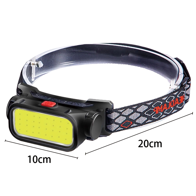 High Power Outdoor Waterproof Rechargeable Wide Beam COB LED Headlamp for Camping Hunting Running New 2024