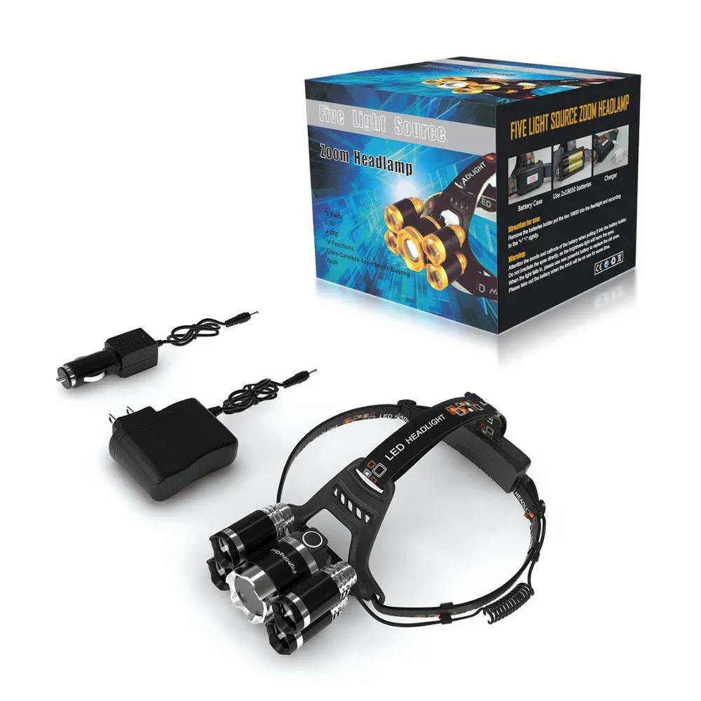 Glodmore2 China High Power LED Headlamp 1000 Lumen Head Lamp, Christmas Gift Camping Headlamp Zoom Headlamp