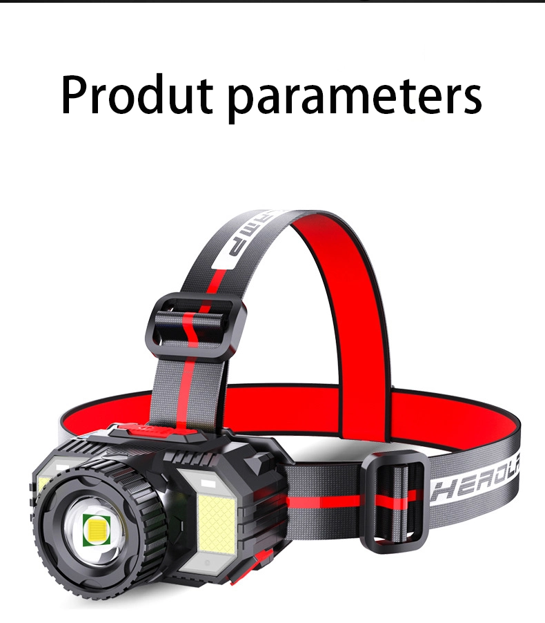 Outdoor Lighting LED Strong Light Lighting USB Charging Super Endurance Head-Mounted Strong Light Zoom Sensor Headlight