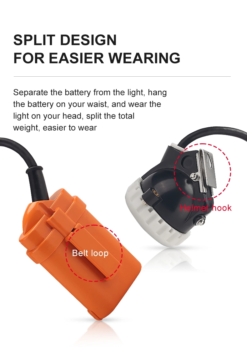 Bozzys Safety LED Coal Mining Emergency Rechargeable Headlamp with Cables for Outdoor