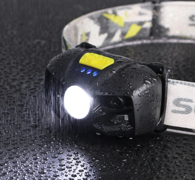 Motion Sensor Induction Safety Red Light LED Headlamp