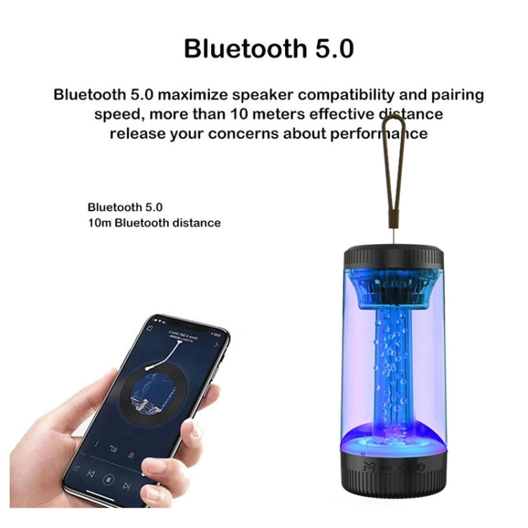 Portable Waterproof DJ Box Subwoofer Camping LED Light Bluetooth Speaker