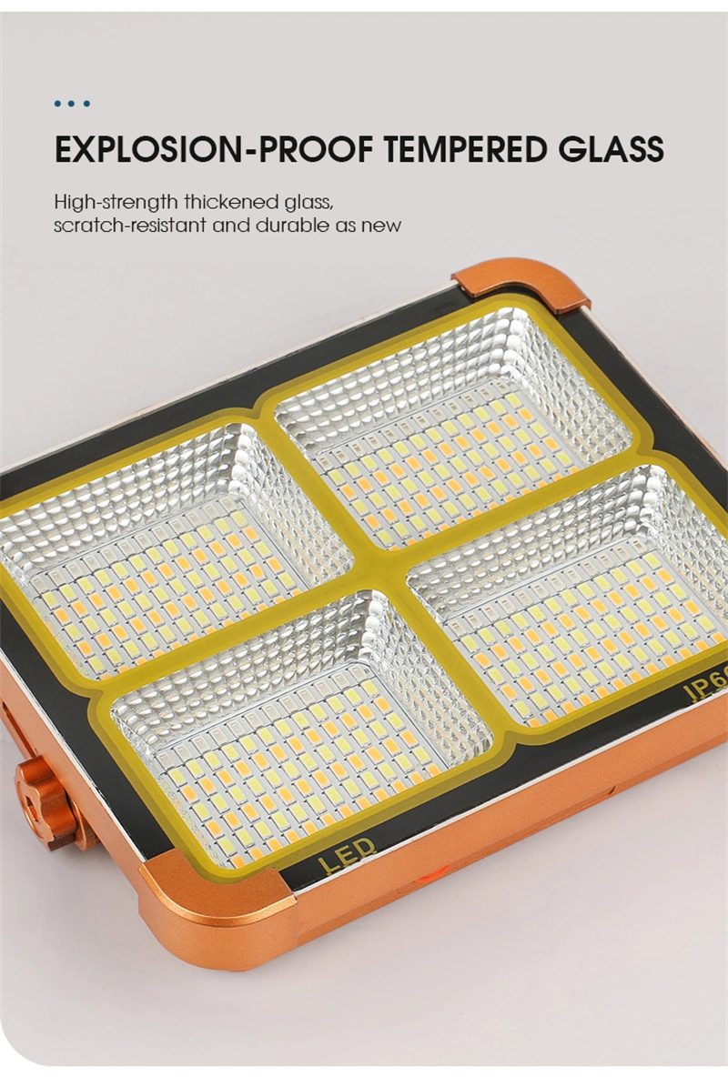 Waterproof Portable Outdoor Camping Emergency Flood Light LED Solar Floodlight