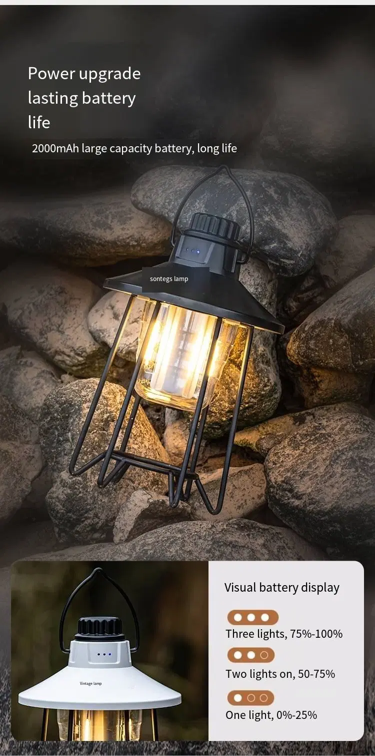 Manufacturer Antique Portable Outdoor Camping Light Atmosphere Light Ultra Long Endurance