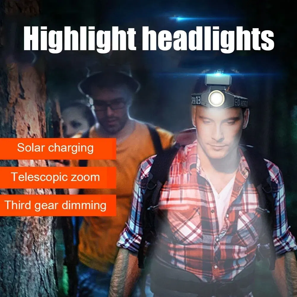 Helius Solar Charging XPE Motion Sensor USB Waterproof LED Headlamp