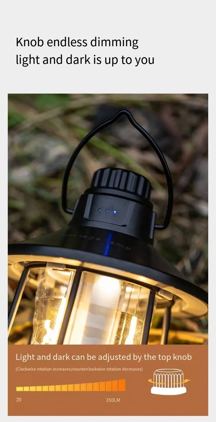 Manufacturer Antique Portable Outdoor Camping Light Atmosphere Light Ultra Long Endurance