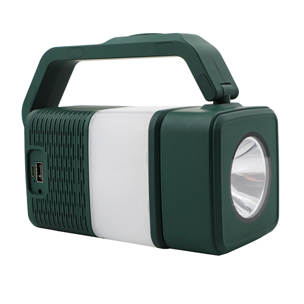 Portable 4 in 1 Camping Lantern Lamp Hiking Travel Bt Speaker, USB 4800mAh Power Bank Charger Emergency Light Wbb15317