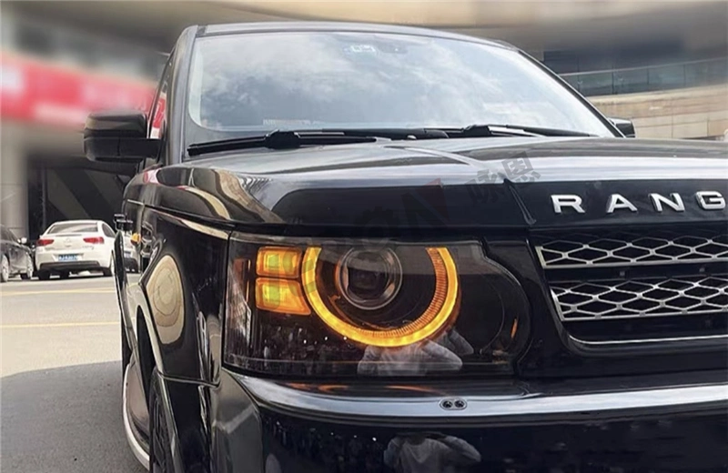 Modified Defender Style LED Head Lamps Headlights for Range Rover Sport L320 2005-2013