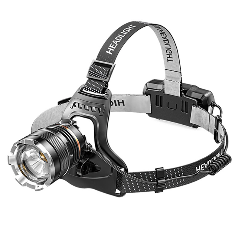 Helius 90-Degrees Adjustable Glare P50 Zoomable Motion Sensor Rechargeable USB LED Headlamp